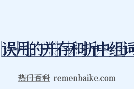 误用的并存和折中组词是什么意思的图片